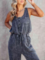 Vanessa Drawstring Waist Sleeveless Jumpsuits