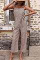 Trina Printed Tie-Waist Wide Leg Jumpsuits