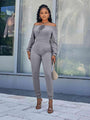 Dulce Up Off-Shoulder Long Sleeve Jumpsuits