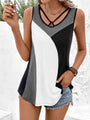 Rosanna Cute Color Block Tank Top