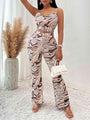 Juana Printed Sleeveless Wide Leg Jumpsuits