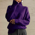 Fanny Geometric Turtleneck Long Sleeve Sweater
