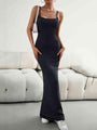 Treasure Straight Neck Sleeveless Maxi Dress - Vestir en Moda