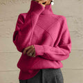 Fanny Geometric Turtleneck Long Sleeve Sweater