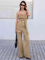 Penny Strapless Tie Waist Fashion Jumpsuit - Vestir en Moda
