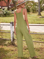 Erica Round Neck Sleeveless Jumpsuits with Pockets