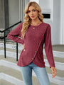 Tatiana Round Neck Long Sleeve Blouse