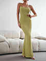 Treasure Straight Neck Sleeveless Maxi Dress - Vestir en Moda