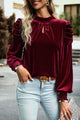 Alejandra Mock Neck Puff Sleeve Blouse