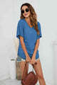 Merida V-Neck Side Ruched T-shirt