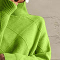 Fanny Geometric Turtleneck Long Sleeve Sweater