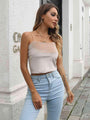 Vianna Straight Neck Cropped Cami Tops