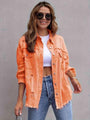Esperanza Distressed Drop Shoulder Jacket