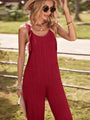 Erica Round Neck Sleeveless Jumpsuits with Pockets