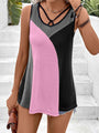 Rosanna Cute Color Block Tank Top