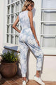 Giorgina Tie-Dye Sleeveless Jumpsuits with Pockets
