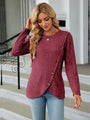 Tatiana Round Neck Long Sleeve Blouse