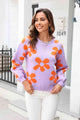 Iris Round Neck Dropped Shoulder Pullover Sweater