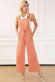 Suriver Drawstring Overalls with Pockets Jumpsuits