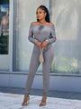 Dulce Up Off-Shoulder Long Sleeve Jumpsuits