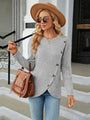 Tatiana Round Neck Long Sleeve Blouse