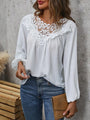 Paola Lace Detail Balloon Sleeve Blouse