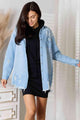 Raysa Full Size Distressed Raw Hem Jacket