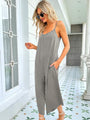 Estefani Spaghetti Strap Pocketed Jumpsuits