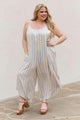 Leonela Full Size Multi Colored Striped Jumpsuits with