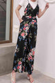 Sadia Floral Spaghetti Strap Wide Leg Jumpsuits with