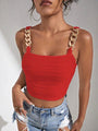 Leticia Chain Detail Square Neck Tank