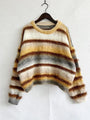 Rosita Striped Round Neck Long Sleeve Sweater