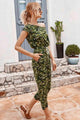 Raquel Camouflage Drawstring Crop Leg Jumpsuits