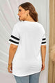 Vanessa Plus Size Striped V-Neck T-Shirt