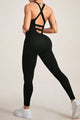 Sodelis Crisscross Wide Strap Jumpsuits