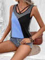 Rosanna Cute Color Block Tank Top