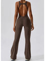 Factima Cutout Wide Strap Bootcut Active Jumpsuits