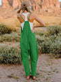 Viviana Double Size Sleeveless V-Neck Pocketed Jumpsuits