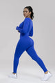 Susan Square Neck Long Sleeve Active Jumpsuits
