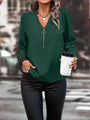 Lee Zip Up Long Sleeve Blouse