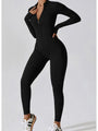 Heiddy Zip Up Mock Neck Long Sleeve Jumpsuits