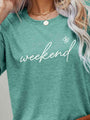 Zoe WEEKEND Flower Graphic Short Sleeve Tees