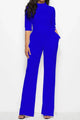 Sesarina Mock Neck Tie-Waist Half Sleeve Jumpsuits