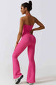 Sheila Halter Neck Flare Sport Jumpsuits