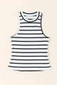 Olivia Striped Ribbed Round Neck Tank