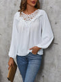 Paola Lace Detail Balloon Sleeve Blouse