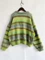 Rosita Striped Round Neck Long Sleeve Sweater