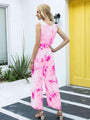 Marielis Tie-Dye Tie Waist Sleeveless Jumpsuits