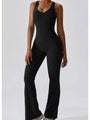 Factima Cutout Wide Strap Bootcut Active Jumpsuits