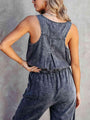 Vanessa Drawstring Waist Sleeveless Jumpsuits